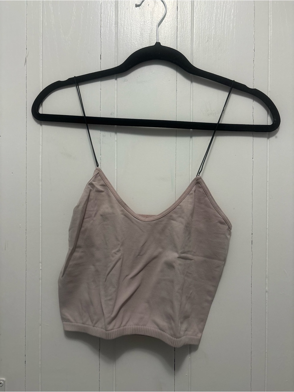 Free People Spaghetti Strap Cropped Tank Top in Dusty Mauve